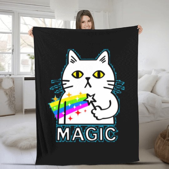 Magic Cat Fleece Blankets