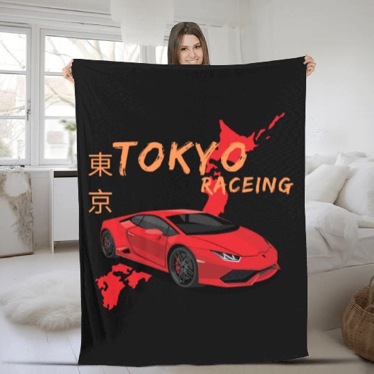 Tokyo Racing Fleece Blankets