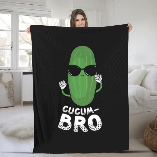 Cucumbro Vegetarian Vegetable Vegan Cucumber Fleece Blankets