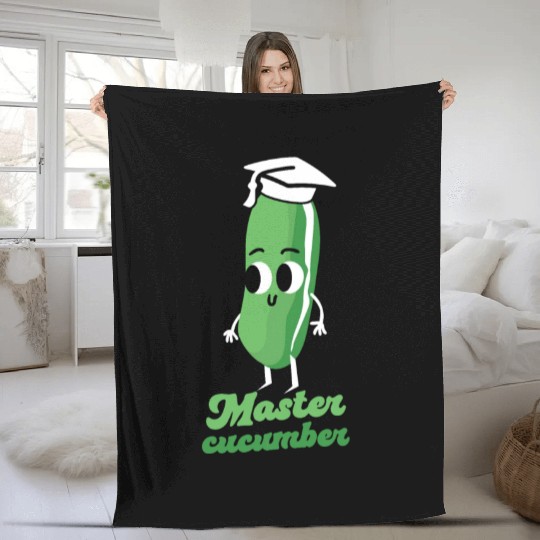 Master Cucumber Vegetarian Vegetable Veggies Vegan Fleece Blankets