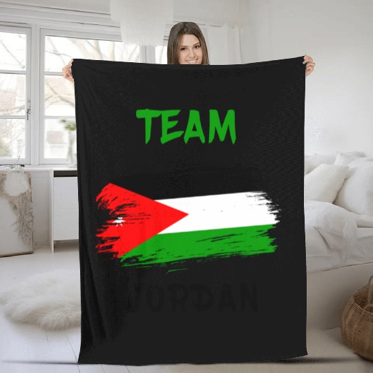 Jordan team flag design Fleece Blankets