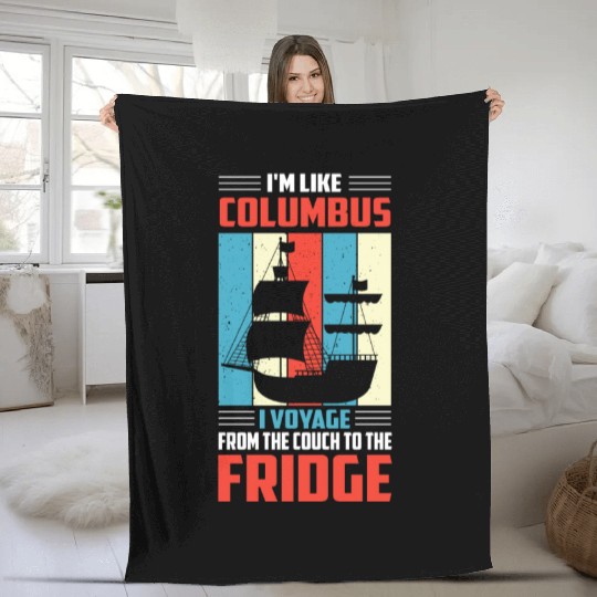 Columbus Day 1492 Fleece Blankets