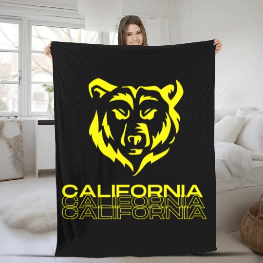 California bear Fleece Blankets