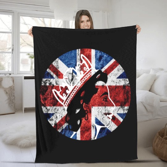 Queen Elizabeth II Rest in Peace Elizabeth Fleece Blankets