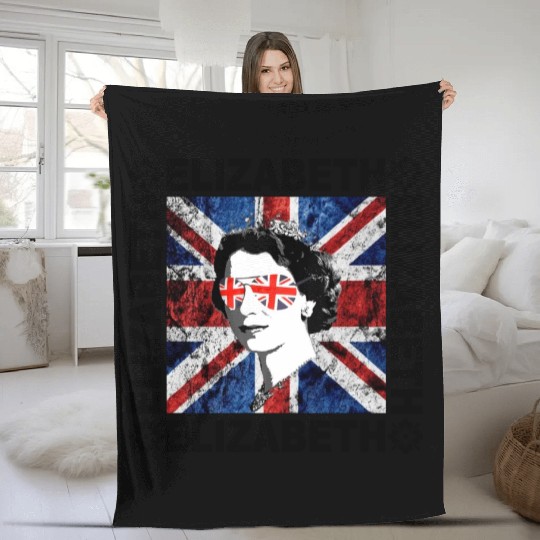 Queen Elizabeth II Rest in Peace Elizabeth Fleece Blankets