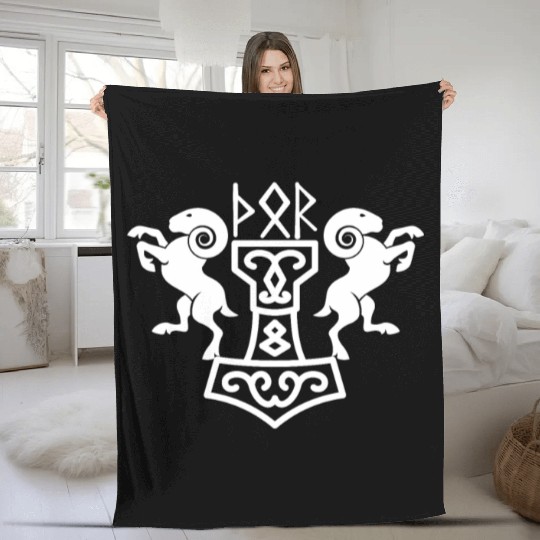 Thor Ram Fleece Blankets