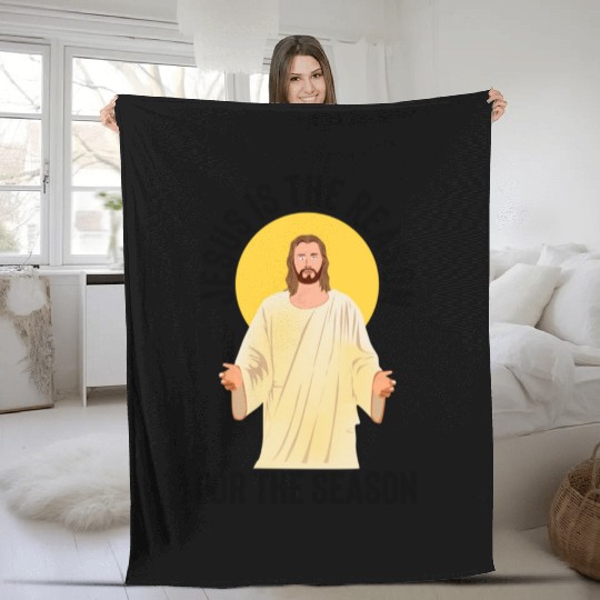 Jesus is the reason for the season Fleece Blankets