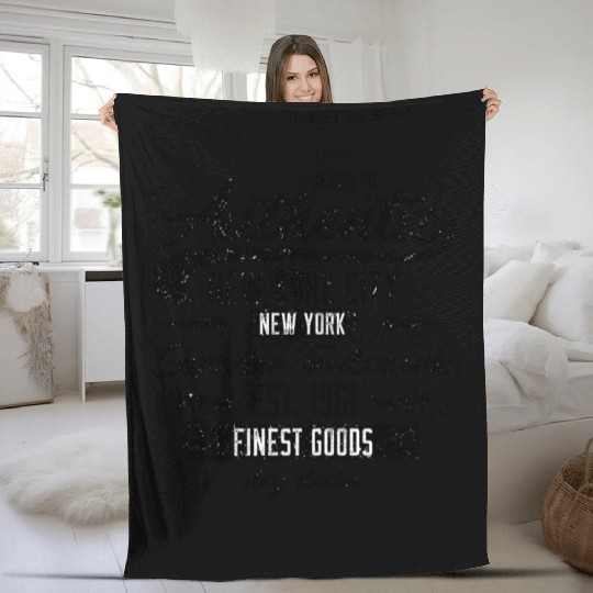 New York City Born In 1961 Vintage Birthday Fleece Blankets