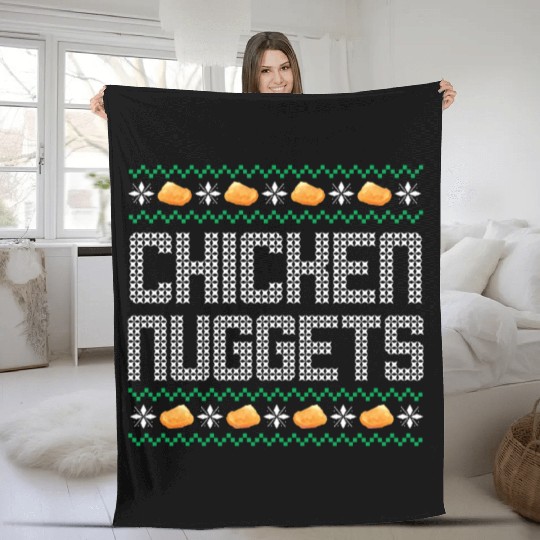 X-Mas Quote - Chicken Nuggets Fleece Blankets