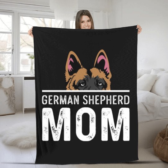 German Shepherd Mom Pet Lover Gift Fleece Blankets