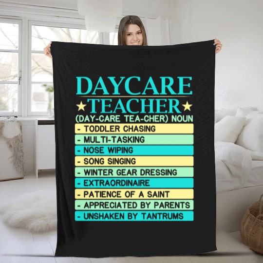 Daycare Teacher Childcare Educator Director Fleece Blankets