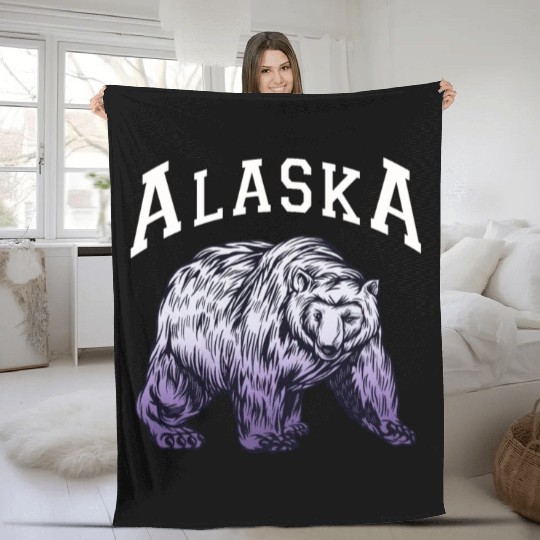 Alaska Gift USA Natur Bär Denali Grizzly Wald Fleece Blankets