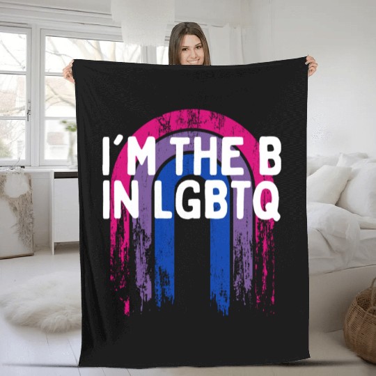 I'm The B in LGBTQ Bisexual Pride Bi LGBT Fleece Blankets
