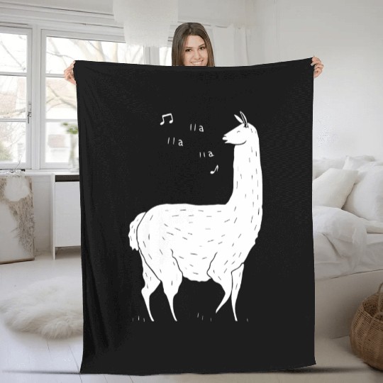 Song Of The Llama Fleece Blankets
