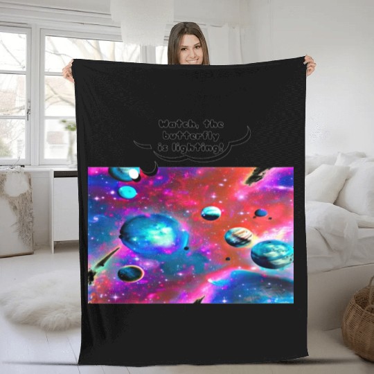 Fleece Blankets design for stars , planet,space, airplane.