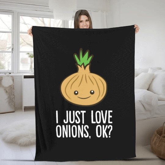 Onion - I just love onions, ok? Fleece Blankets