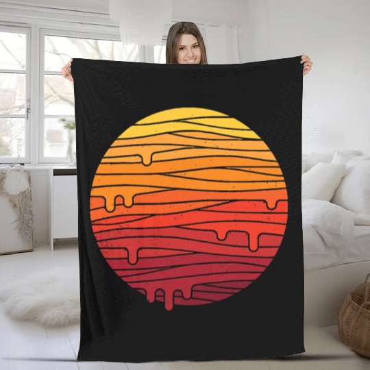 The Mountain Sun and Moon Fleece Blankets