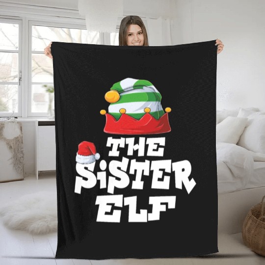 Gamer Elf Family Matching Christmas Group Pajama Fleece Blankets
