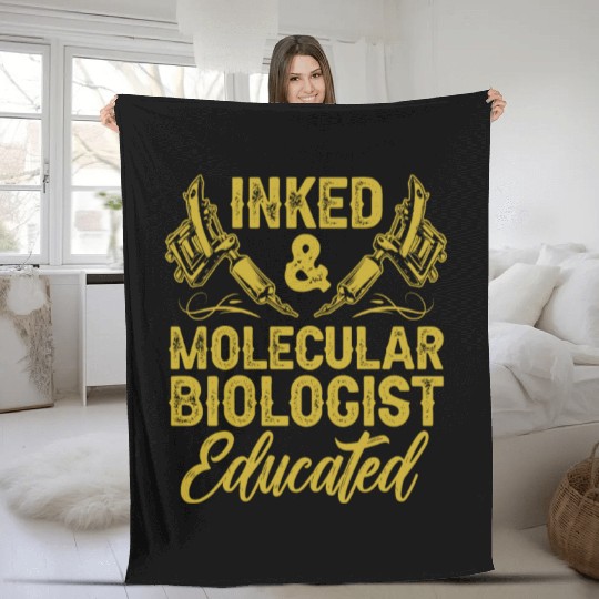 Biology Biologist Tattoo Molecular Biologist Fleece Blankets