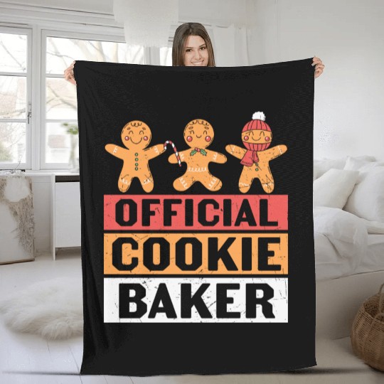 Christmas Official Cookie Baker xmas christmas Fleece Blankets