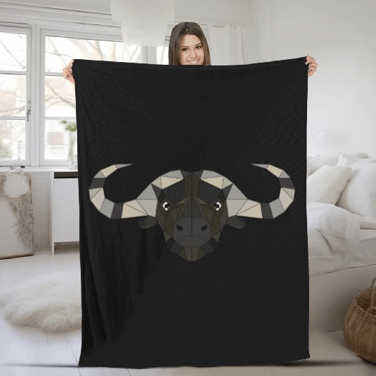 Water buffalo Fleece Blankets