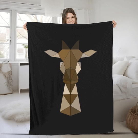 Giraffe geometrical Fleece Blankets
