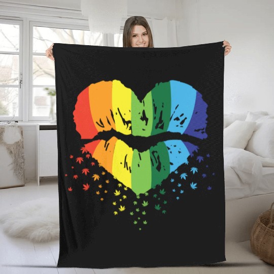 LBGT Flag Gay Pride Human Vintage Rainbow Fleece Blankets