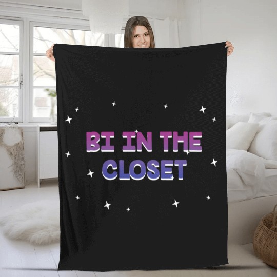 Bi in the Closet Bisexual LGBTQ Bi Pride LGBT Fleece Blankets
