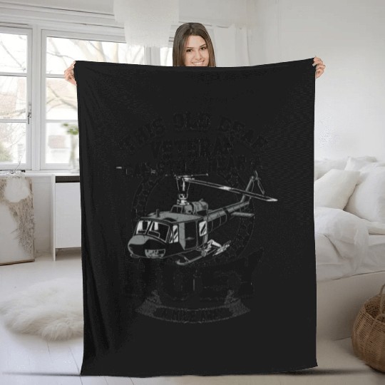 This old deaf veteran can still hear a huey a Fleece Blankets