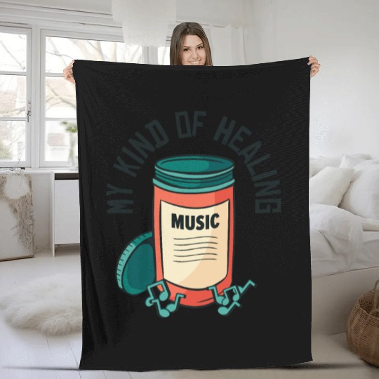 Music Pills Musician Notes Lover Healing Fleece Blankets