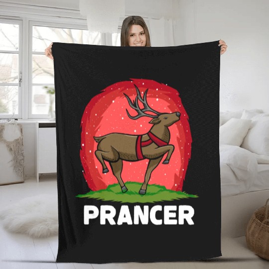 Christmas Santa's Reindeer Lazy Costume Prancer Fleece Blankets