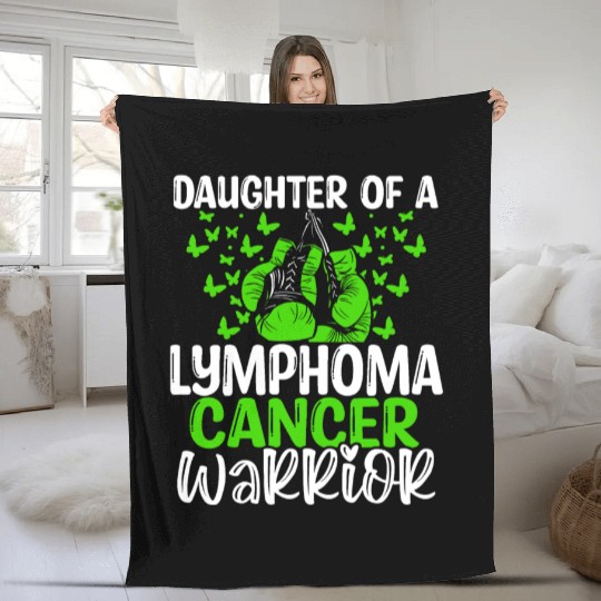 Lymphoma Cancer Awareness Month Daughter Fleece Blankets