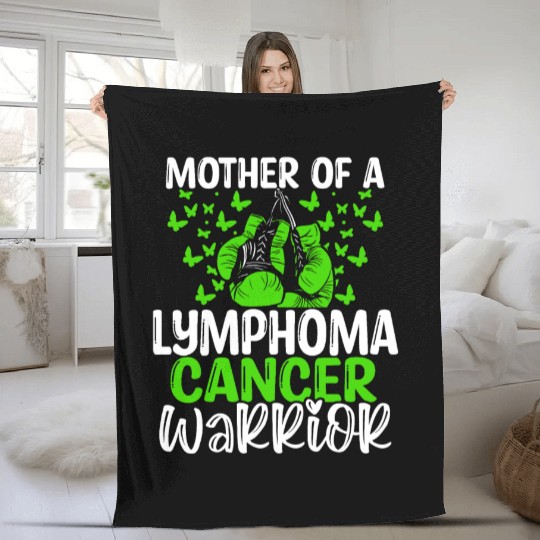 Lymphoma Cancer Awareness Mom Mothers Day Mama Fleece Blankets