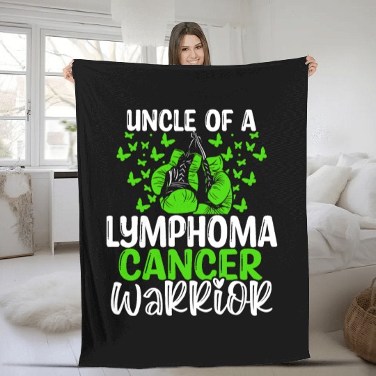 Lymphoma Cancer Awareness Uncle Nephew Niece Fleece Blankets