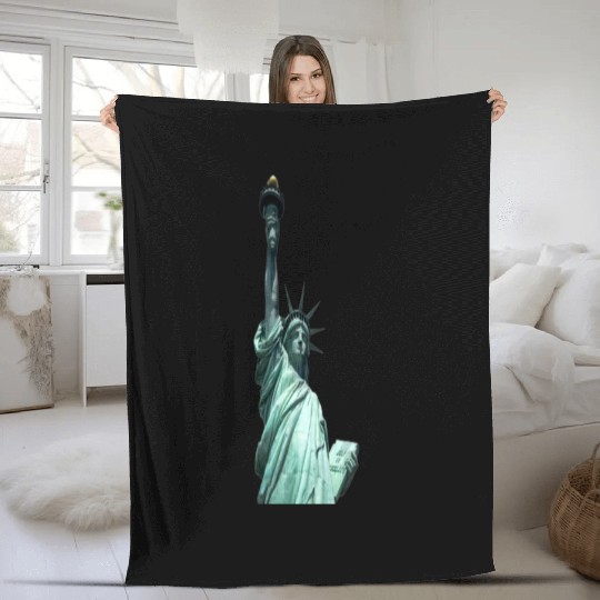 statue of liberty Fleece Blankets