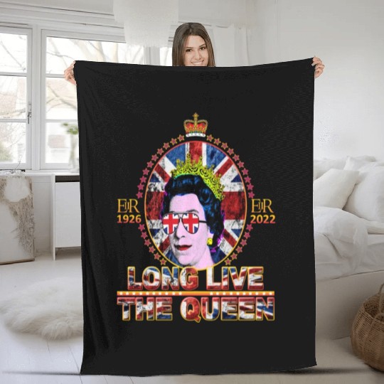 Queen Elizabeth II Rest in Peace Elizabeth Fleece Blankets