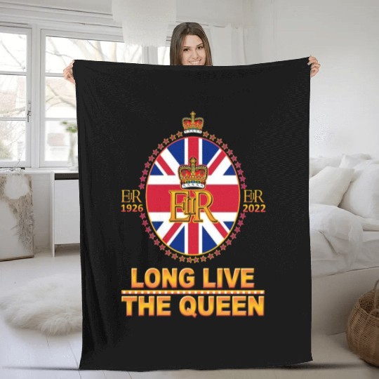 Queen Elizabeth II Rest in Peace Elizabeth Fleece Blankets