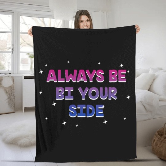 Always Be Bi Your Side Bisexual Couples Bi Pride Fleece Blankets