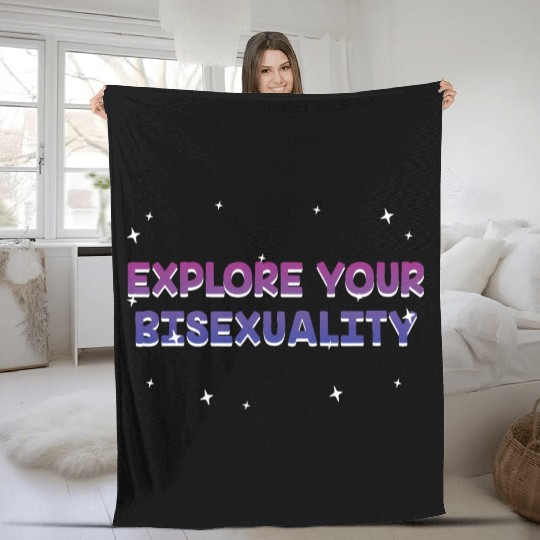 Explore Your Bisexuality Bisexual LGBTQ Bi Pride Fleece Blankets