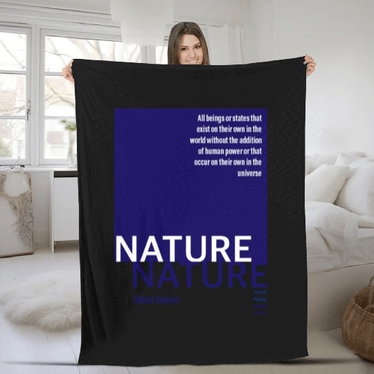About nature-navy Fleece Blankets