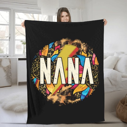 Western Nana Fleece Blankets, Nana Sublimation Design, Nan