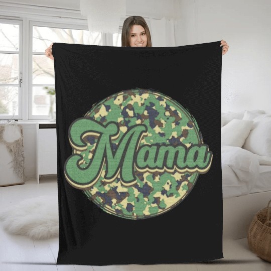 Camo Mama Fleece Blankets, Camo sublimation design,