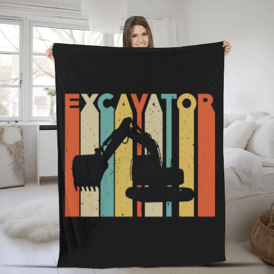 Great Excavator Design Fleece Blankets