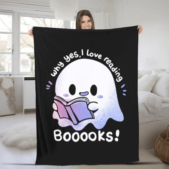 I Love Reading Booooks Fleece Blankets