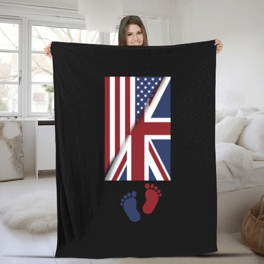 American Union Jack Flag Baby american union jack Fleece Blankets