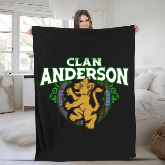 Clan Anderson Cute Baby Lion Rampant Kitten Fleece Blankets