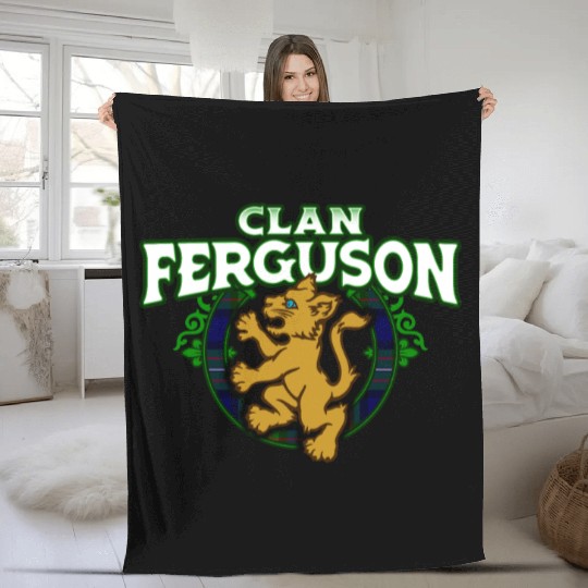Clan Ferguson Cute Baby Lion Rampant Kitten Fleece Blankets