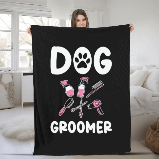 Dog Groomer Canine Grooming Hygiene Fleece Blankets