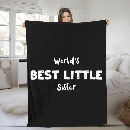 World's Best Little Sister Fleece Blankets