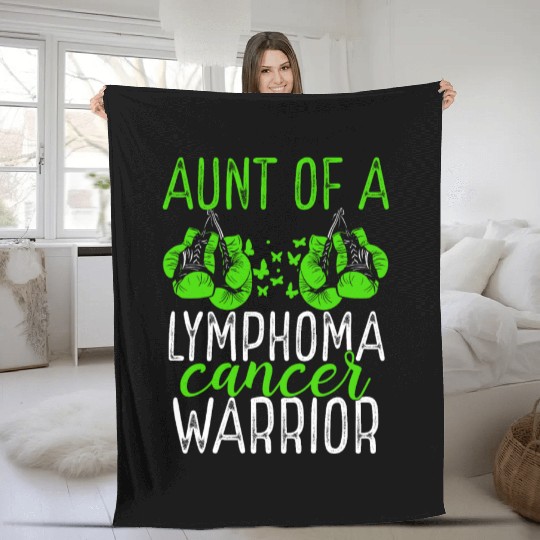 Aunt Lymphoma Cancer Awareness Niece Nephew Fleece Blankets